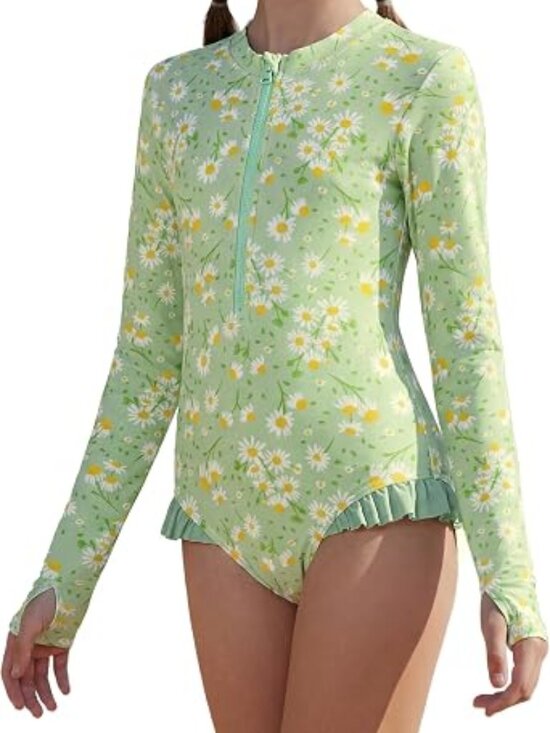 Grace Karin Other - GRACE KARIN Girls One Piece Swimsuits Long Sleeve Bathing Suits Swimwear 7-8Y